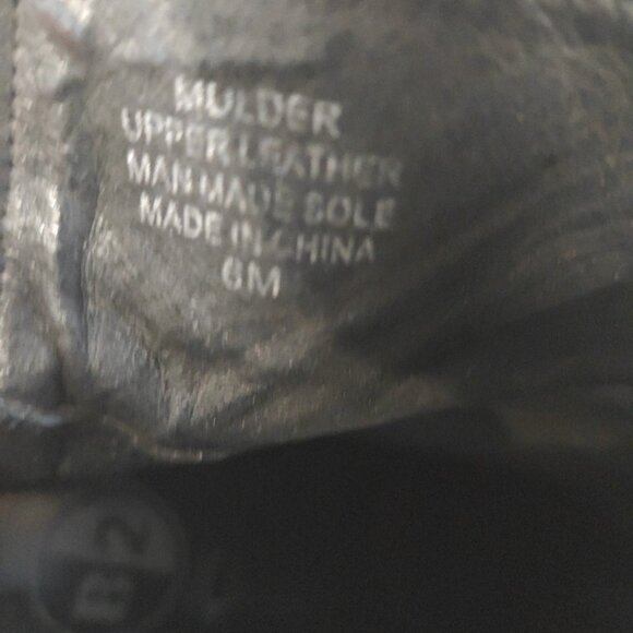 Black Leather Platform Heeled Boots – Chunky Heel – Size 7.5 (B2 Marking) - Picture 6 of 6